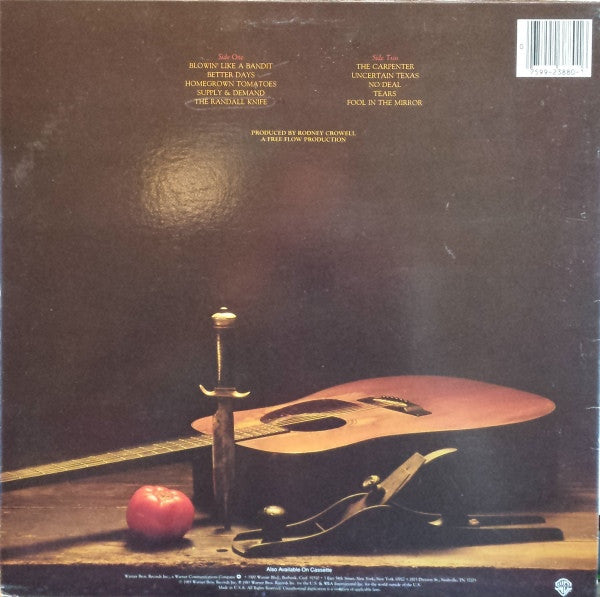 Guy Clark : Better Days (LP, Album, Jac)