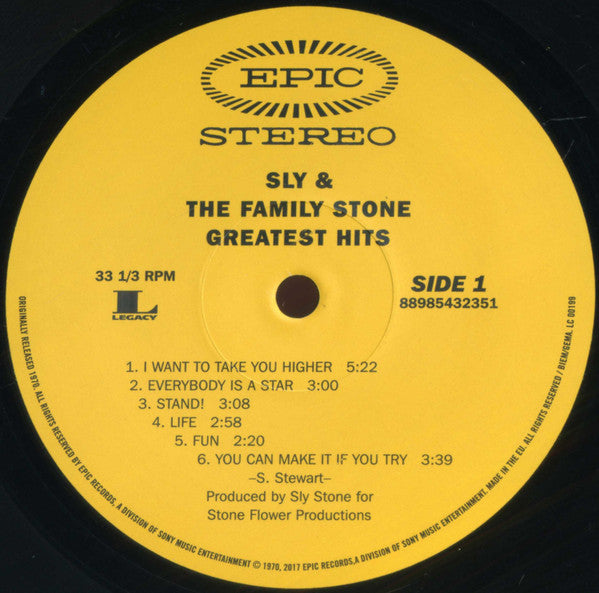 Sly & The Family Stone : Greatest Hits (LP, Comp, RE, RP)