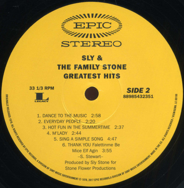 Sly & The Family Stone : Greatest Hits (LP, Comp, RE, RP)