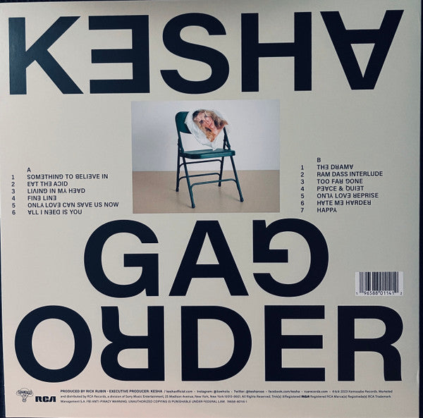 Kesha Gag Order 2024 Signed vinyl-New