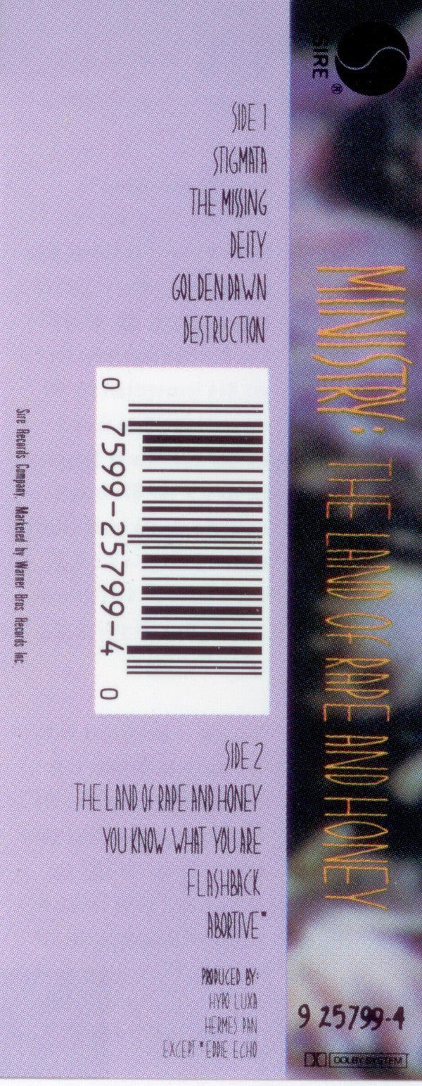 Ministry : The Land Of Rape And Honey (Cass, Album, SR,)