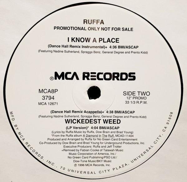 Ruffa : I Know A Place (12", Promo)