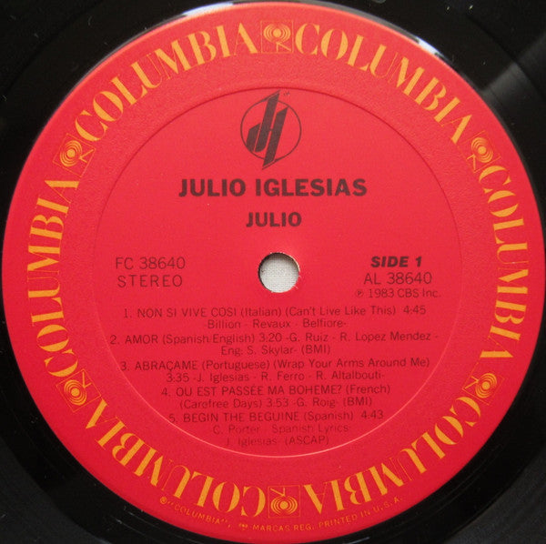 Julio Iglesias : Julio (LP, Album, Pit)