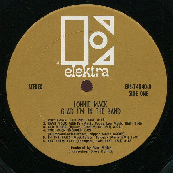 Lonnie Mack : Glad I'm In The Band (LP, Album)