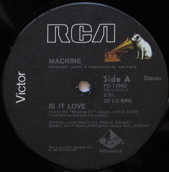 Machine : Is It Love (12", Single, Ind)