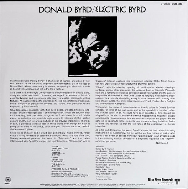 Donald Byrd : Electric Byrd (LP, Album, RE, RM, 180)