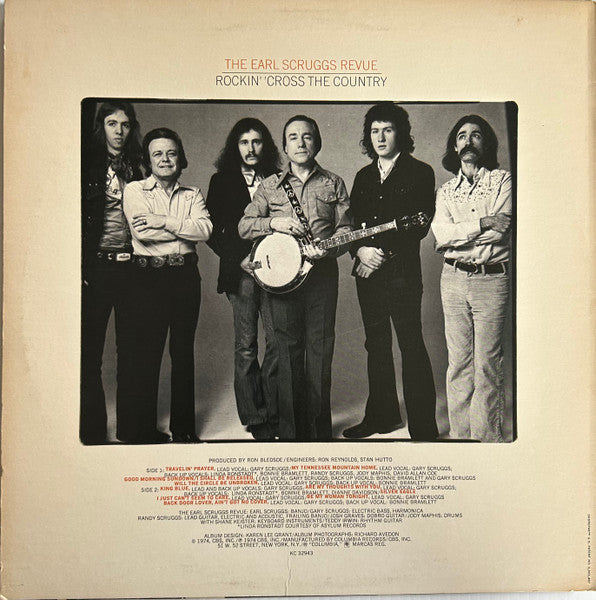 Earl Scruggs Revue : Rockin' 'Cross The Country (LP, Album, Pit)