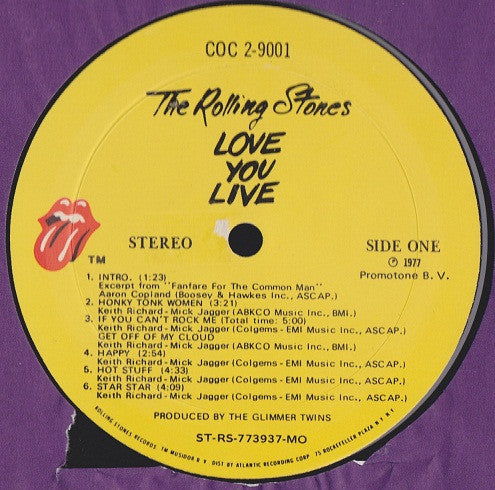 The Rolling Stones : Love You Live (2xLP, Album, MO )