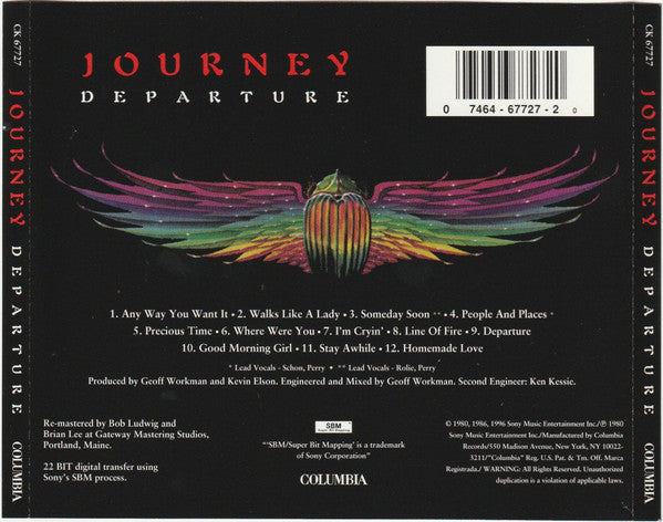Journey : Departure (CD, Album, RE, RM, RP)