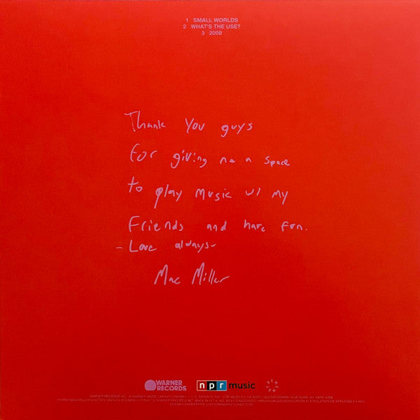 Mac Miller : NPR Music Tiny Desk Concert (LP, S/Sided, EP, Etch, Blu)