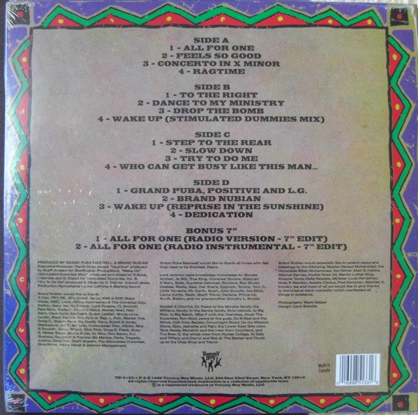 Brand Nubian : One For All (LP, Album, RE, Neo + LP, Album, RE, Neo + 7", Neo )