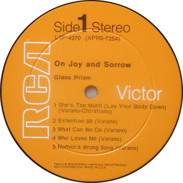 Glass Prism : On Joy And Sorrow (LP, Album)