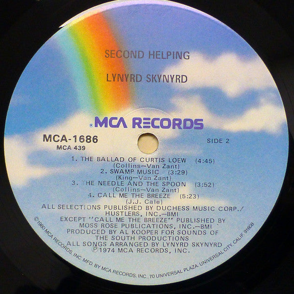 Lynyrd Skynyrd : Second Helping (LP, Album, RP)