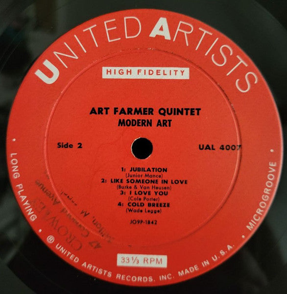 Art Farmer : Modern Art (LP, Album, Mono)