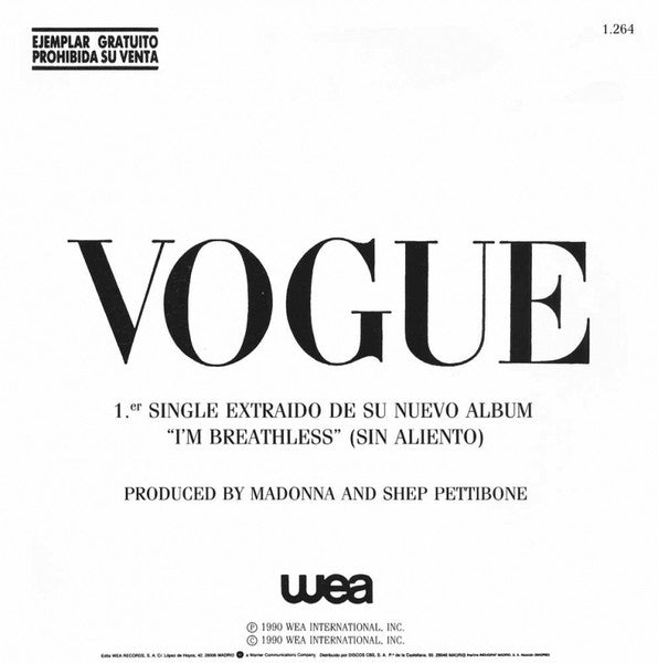 Madonna : Vogue (7", Promo)