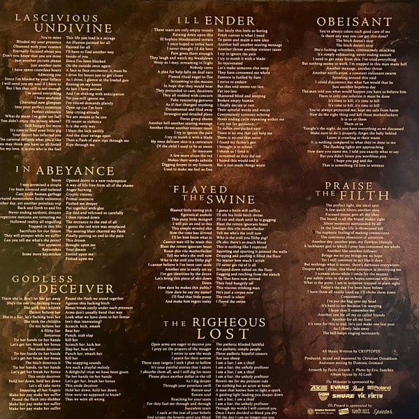 Cryptopsy : As Gomorrah Burns (LP, Album, Ltd, Gol)