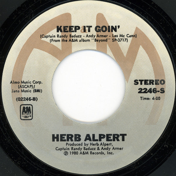 Herb Alpert : Beyond (7", Single, Styrene, Pit)