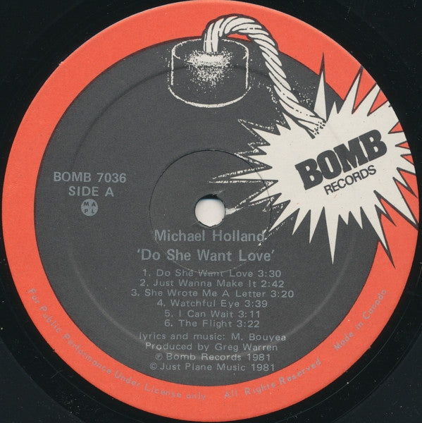 Michael Holland (3) : Do She Want Love (LP, Album)