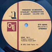 Freddie Hubbard / Stanley Turrentine With Ron Carter, Herbie Hancock, Jack DeJohnette, Eric Gale : In Concert Volume One (LP, Album, Ter)