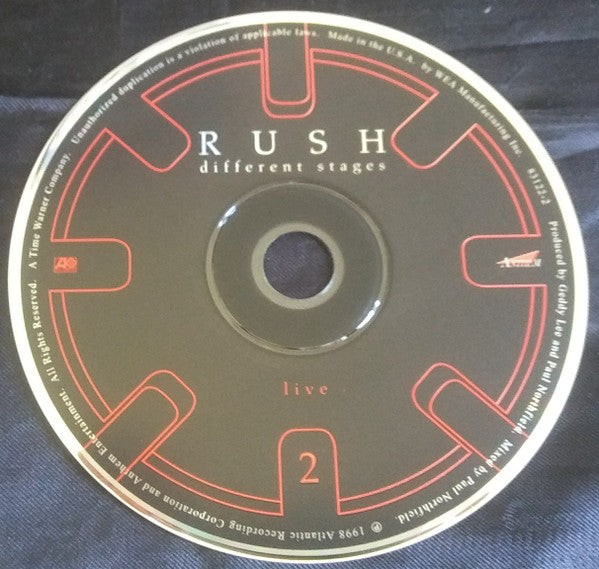 Rush : Different Stages · Live (3xCD, Album, Enh, RP, Cin)