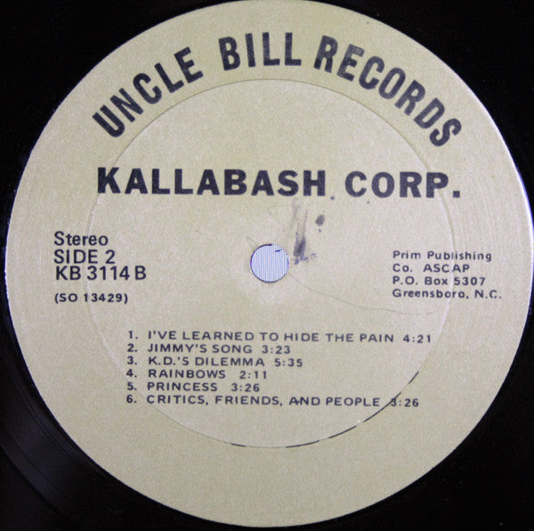 Kallabash Corp. : Kallabash Corp. (LP, Album)