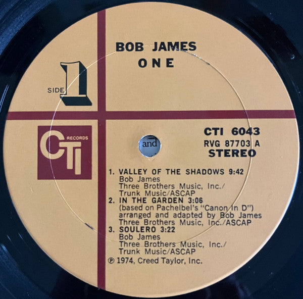 Bob James : One (LP, Album, PXT)