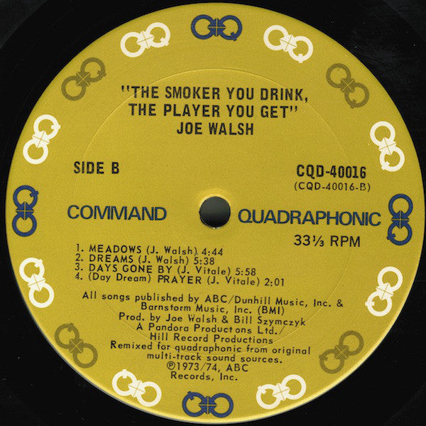 Joe Walsh : The Smoker You Drink, The Player You Get (LP, Album, Quad, RM, San)