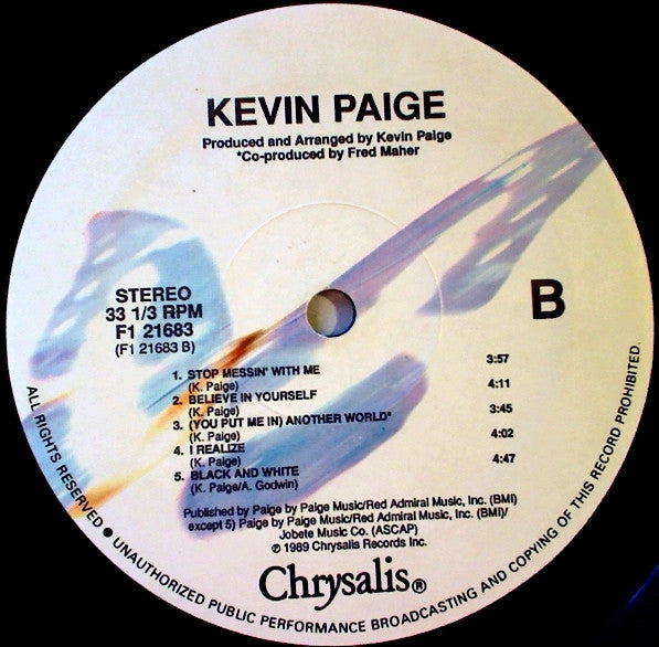 Kevin Paige : Kevin Paige (LP, Album)