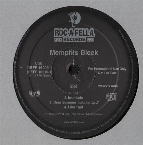 Memphis Bleek : 534 (2xLP, Album, Promo, Cle)