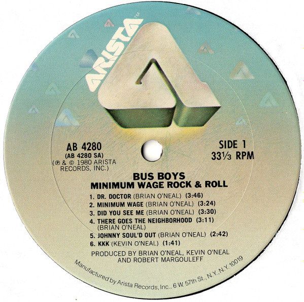 Bus Boys* : Minimum Wage Rock & Roll (LP, Album, San)