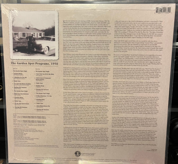 Hank Williams : The Garden Spot Programs, 1950 (Centennial Edition) (LP, Ltd, Blu)