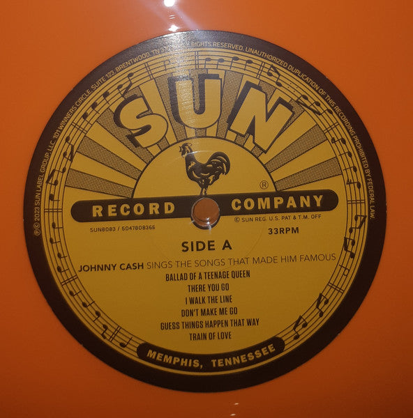 Johnny Cash : Johnny Cash Sings The Songs That Made Him Famous (LP, Ltd, RE, RM, Ora)