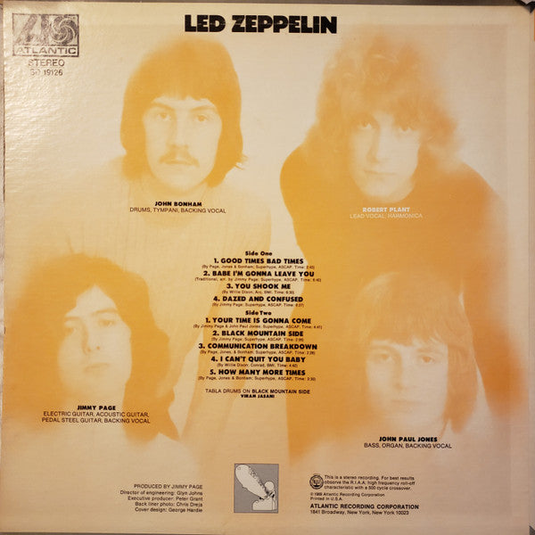 Led Zeppelin : Led Zeppelin (LP, Album, RE, AR )