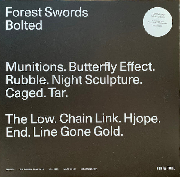 Forest Swords : Bolted (LP, Ltd, Sli)