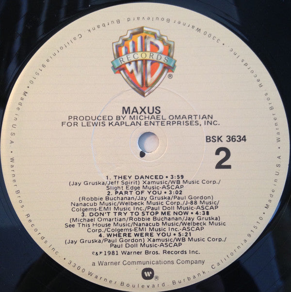 Maxus : Maxus (LP, Album, Jac)