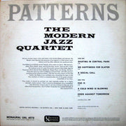The Modern Jazz Quartet : Patterns (LP, Album, Mono, RE)