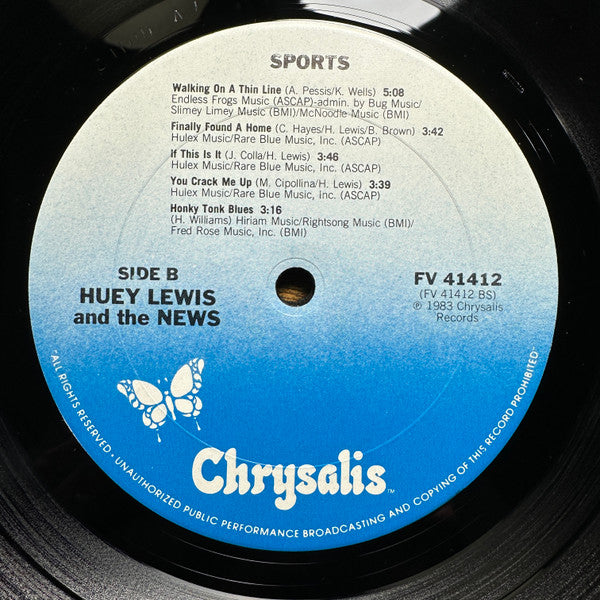 Huey Lewis And The News* : Sports (LP, Album, RE, Pit)