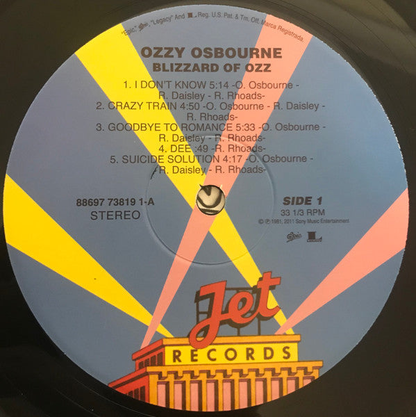 Ozzy Osbourne : Blizzard Of Ozz (LP, Album, RE, RM, 180)