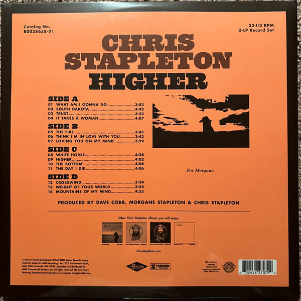 Chris Stapleton : Higher (2xLP, Album, 180)