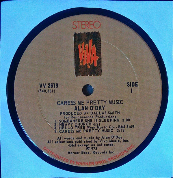 Alan O'Day : Caress Me Pretty Music (LP, Album, San)