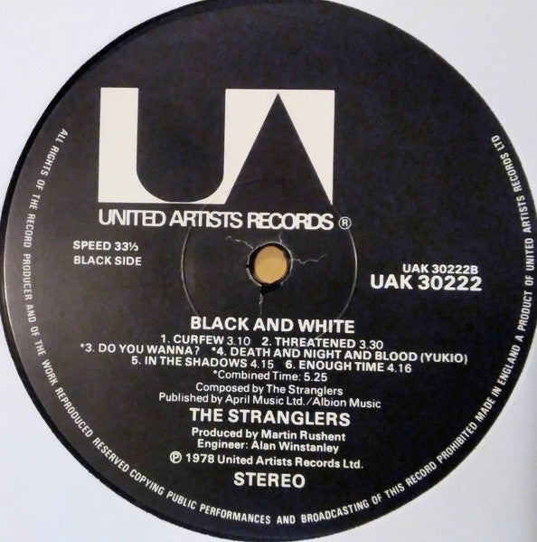 The Stranglers : Black And White (LP, Album, Art)