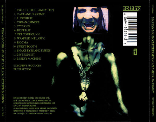 Marilyn Manson : Portrait Of An American Family (CD, Album, RE, UNI)