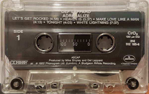 Def Leppard : Adrenalize (Cass, Album, CrO)
