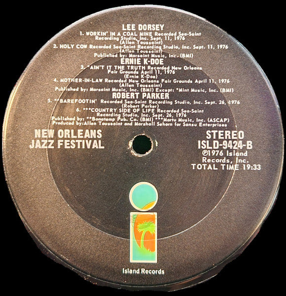 Various : New Orleans Jazz And Heritage Festival 1976 (2xLP, Album, Comp)