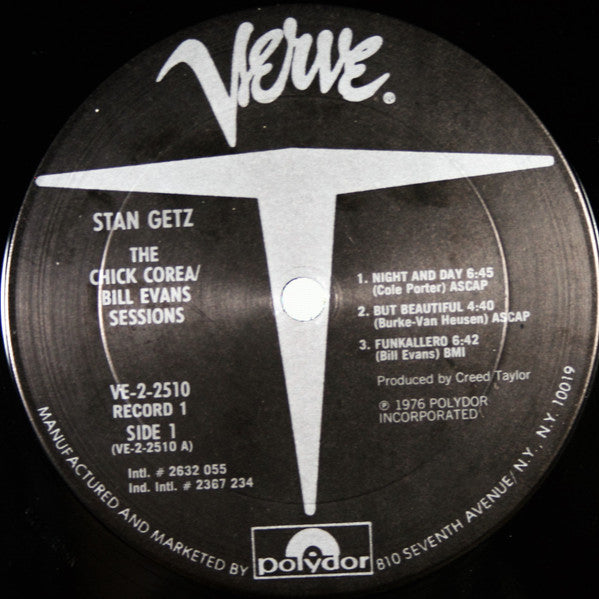Stan Getz : The Chick Corea / Bill Evans Sessions (2xLP, Comp, Gat)