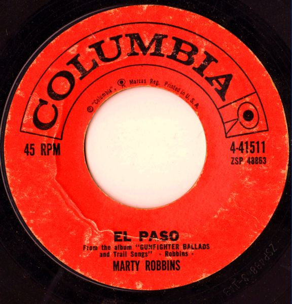 Marty Robbins : El Paso / Running Gun (7", Single, Mono)