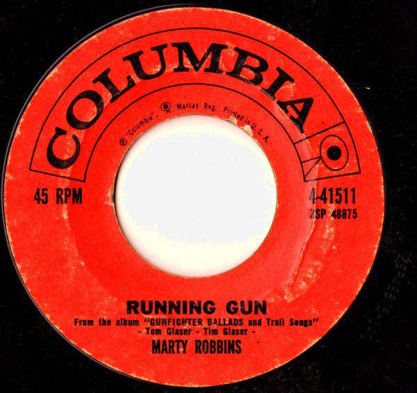 Marty Robbins : El Paso / Running Gun (7", Single, Mono)