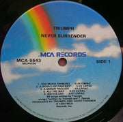 Triumph (2) : Never Surrender (LP, Album, RE, RM)