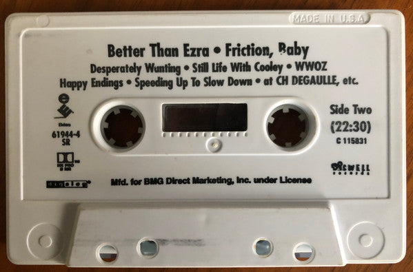 Better Than Ezra : Friction, Baby  (Cass, Album, Club, Dol)