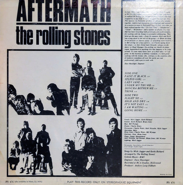 The Rolling Stones : Aftermath (LP, Album, Glo)